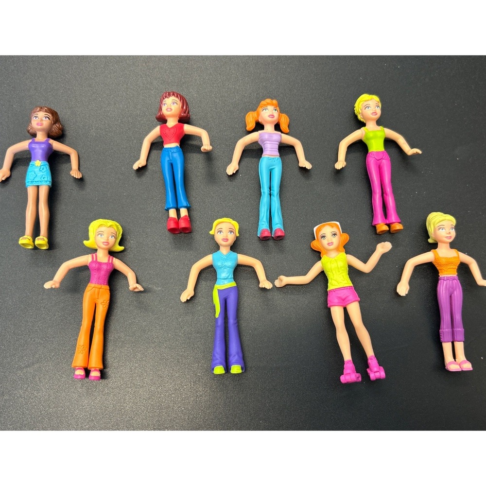 Polly Pocket Dolls Figures Lot‎ Of 8 2006 McDonalds Happy Meal Toys